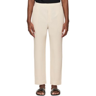 HOMME PLISSÉ ISSEY MIYAKE HOMME PLISSÉ ISSEY MIYAKE Beige Monthly Colors March Trousers