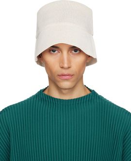 HOMME PLISSÉ ISSEY MIYAKE HOMME PLISSÉ ISSEY MIYAKE Beige Washi Bucket Hat