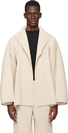 HOMME PLISSÉ ISSEY MIYAKE HOMME PLISSÉ ISSEY MIYAKE Beige Wear Or Wrap Jacket