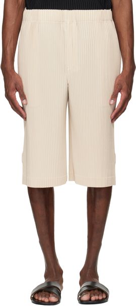 HOMME PLISSÉ ISSEY MIYAKE HOMME PLISSÉ ISSEY MIYAKE Beige Wear Or Wrap Shorts