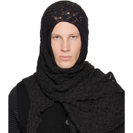 HOMME PLISSÉ ISSEY MIYAKE HOMME PLISSÉ ISSEY MIYAKE Black Branches & Leaves May Scarf