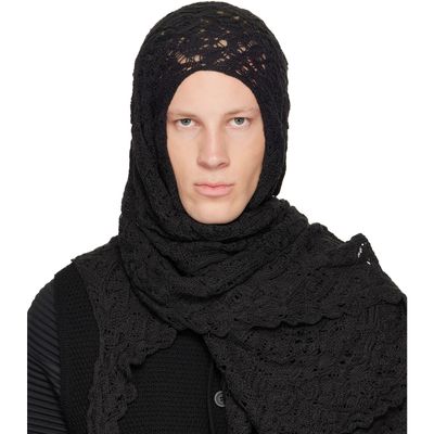 HOMME PLISSÉ ISSEY MIYAKE HOMME PLISSÉ ISSEY MIYAKE Black Branches & Leaves May Scarf