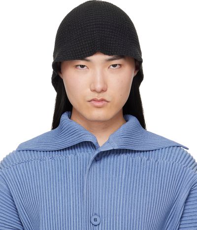 HOMME PLISSÉ ISSEY MIYAKE HOMME PLISSÉ ISSEY MIYAKE Black Crochet Hat