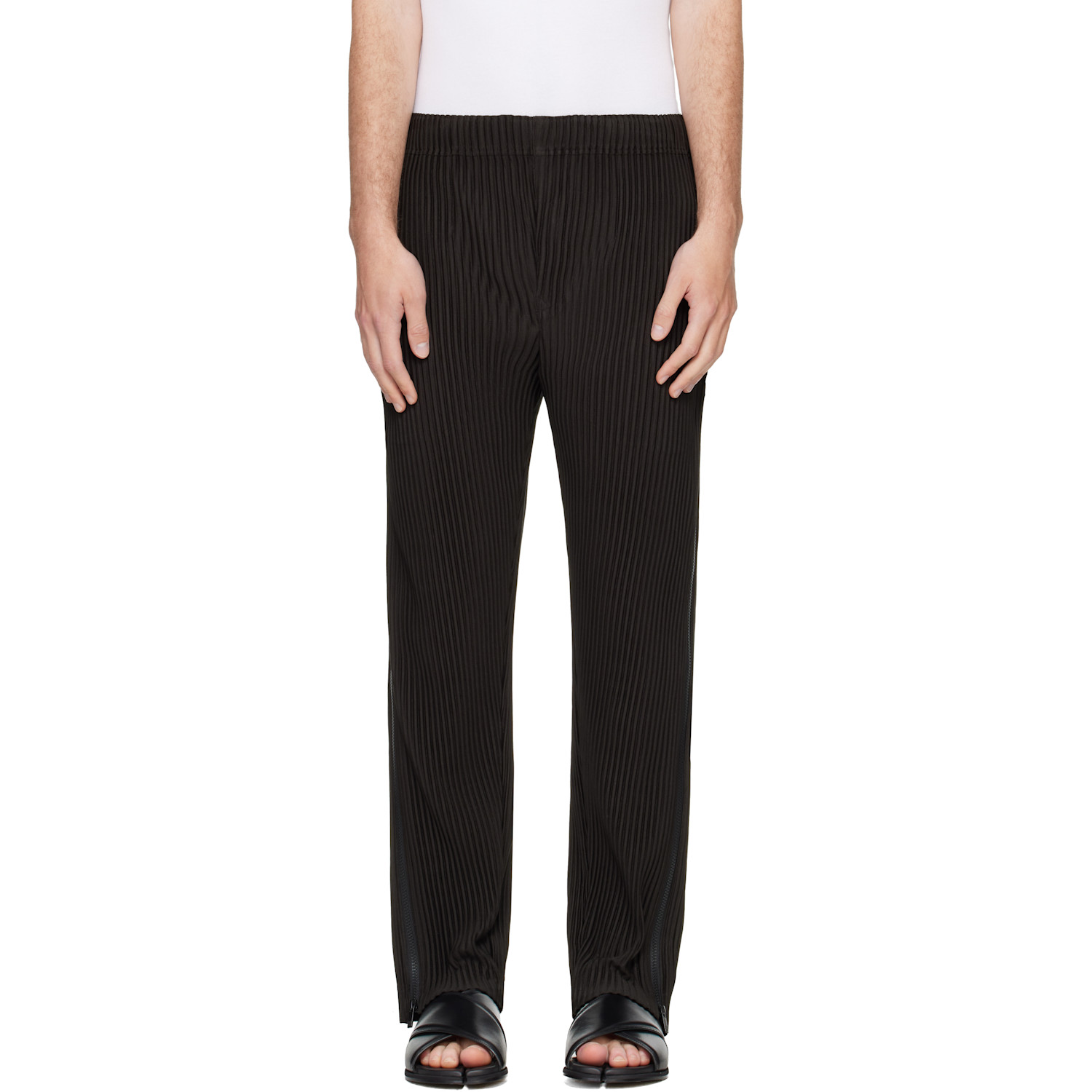 HOMME PLISSÉ ISSEY MIYAKE - Black Multi-Fastened Trousers
