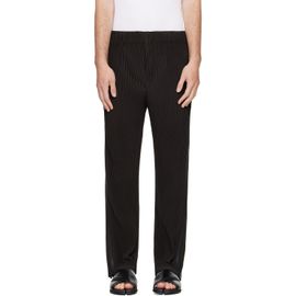 HOMME PLISSÉ ISSEY MIYAKE HOMME PLISSÉ ISSEY MIYAKE Black Multi-Fastened Trousers