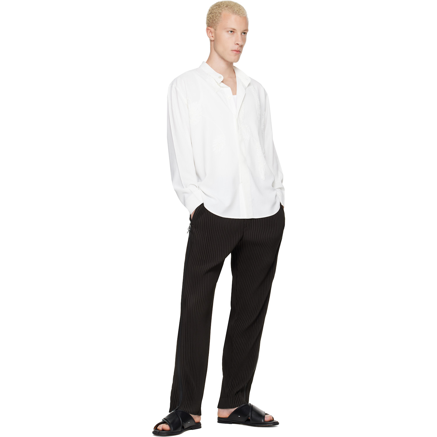 HOMME PLISSÉ ISSEY MIYAKE - Black Multi-Fastened Trousers