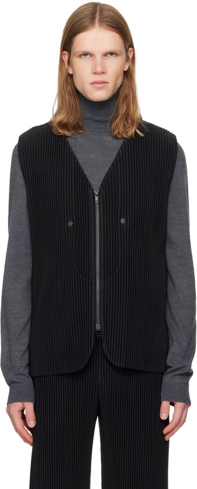 HOMME PLISSÉ ISSEY MIYAKE HOMME PLISSÉ ISSEY MIYAKE Black Quarry Vest