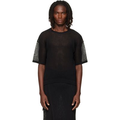 HOMME PLISSÉ ISSEY MIYAKE HOMME PLISSÉ ISSEY MIYAKE Black Rustic Mesh T-shirt