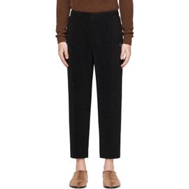 HOMME PLISSÉ ISSEY MIYAKE HOMME PLISSÉ ISSEY MIYAKE Black September Slash Trousers