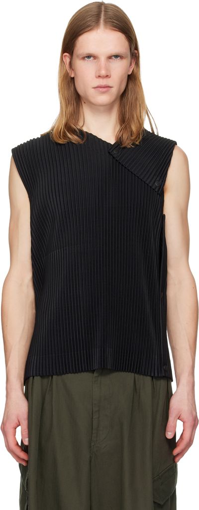 HOMME PLISSÉ ISSEY MIYAKE HOMME PLISSÉ ISSEY MIYAKE Black Stone Cloud Tank Top