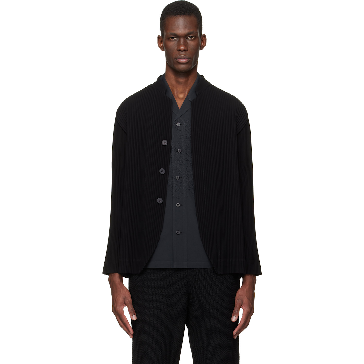 Homme Plissé Issey Miyake - Unfold Pleated Vest in Black