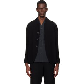 HOMME PLISSÉ ISSEY MIYAKE HOMME PLISSÉ ISSEY MIYAKE Black Tuxedo Pleats Blazer