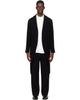 HOMME PLISSÉ ISSEY MIYAKE HOMME PLISSÉ ISSEY MIYAKE Black Tuxedo Pleats Coat - 1