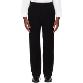 HOMME PLISSÉ ISSEY MIYAKE HOMME PLISSÉ ISSEY MIYAKE Black Tuxedo Pleats Trousers