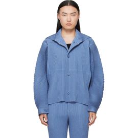HOMME PLISSÉ ISSEY MIYAKE HOMME PLISSÉ ISSEY MIYAKE Blue Linen Like Jacket