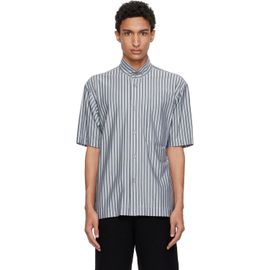 HOMME PLISSÉ ISSEY MIYAKE HOMME PLISSÉ ISSEY MIYAKE Blue Stripe Jersey Shirt