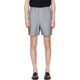 HOMME PLISSÉ ISSEY MIYAKE HOMME PLISSÉ ISSEY MIYAKE Blue Stripe Jersey Shorts