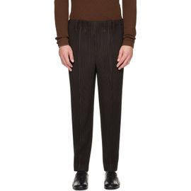 HOMME PLISSÉ ISSEY MIYAKE HOMME PLISSÉ ISSEY MIYAKE Brown Compleat Trousers