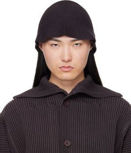 HOMME PLISSÉ ISSEY MIYAKE HOMME PLISSÉ ISSEY MIYAKE Brown Crochet Hat