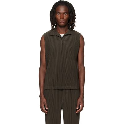 HOMME PLISSÉ ISSEY MIYAKE HOMME PLISSÉ ISSEY MIYAKE Brown Monthly Colors July Polo