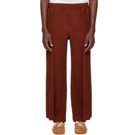 HOMME PLISSÉ ISSEY MIYAKE HOMME PLISSÉ ISSEY MIYAKE Brown Motion Blur Trousers