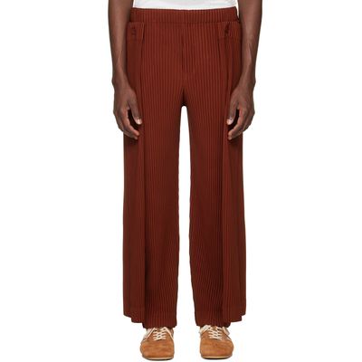 HOMME PLISSÉ ISSEY MIYAKE HOMME PLISSÉ ISSEY MIYAKE Brown Motion Blur Trousers