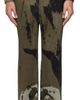 HOMME PLISSÉ ISSEY MIYAKE HOMME PLISSÉ ISSEY MIYAKE Brown Painted Stone Trousers - 1