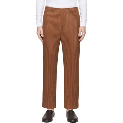 HOMME PLISSÉ ISSEY MIYAKE HOMME PLISSÉ ISSEY MIYAKE Brown September Color Pleats 2 Trousers