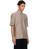 HOMME PLISSÉ ISSEY MIYAKE HOMME PLISSÉ ISSEY MIYAKE Brown Stripe Jersey Shirt - 2