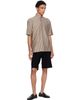 HOMME PLISSÉ ISSEY MIYAKE HOMME PLISSÉ ISSEY MIYAKE Brown Stripe Jersey Shirt - 4