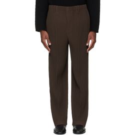 HOMME PLISSÉ ISSEY MIYAKE HOMME PLISSÉ ISSEY MIYAKE Brown Tuxedo Pleats Trousers