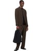HOMME PLISSÉ ISSEY MIYAKE HOMME PLISSÉ ISSEY MIYAKE Brown Tuxedo Pleats Trousers - 4