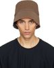 HOMME PLISSÉ ISSEY MIYAKE HOMME PLISSÉ ISSEY MIYAKE Brown Washi Bucket Hat - 1