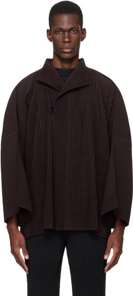 HOMME PLISSÉ ISSEY MIYAKE HOMME PLISSÉ ISSEY MIYAKE Brown Wear Or Wrap Jacket