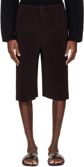 HOMME PLISSÉ ISSEY MIYAKE HOMME PLISSÉ ISSEY MIYAKE Brown Wear Or Wrap Shorts