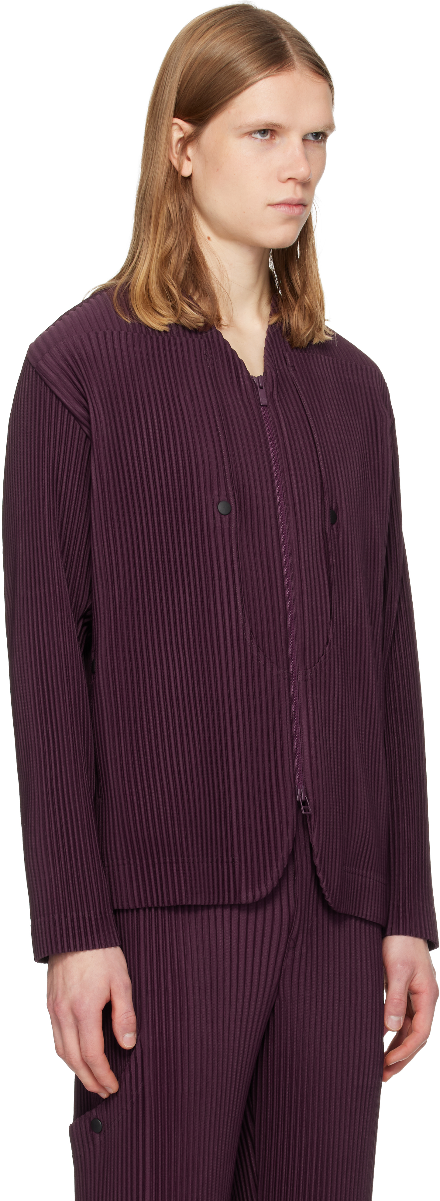 HOMME PLISSÉ ISSEY MIYAKE - Burgundy Quarry Jacket