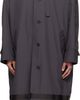 HOMME PLISSÉ ISSEY MIYAKE HOMME PLISSÉ ISSEY MIYAKE Gray Carrier Carried Coat - 1