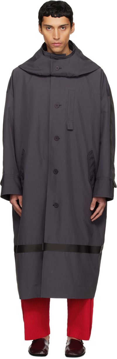 HOMME PLISSÉ ISSEY MIYAKE HOMME PLISSÉ ISSEY MIYAKE Gray Carrier Carried Coat