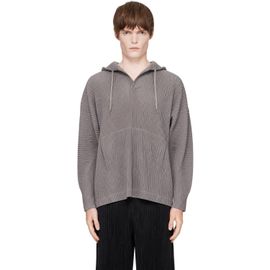 HOMME PLISSÉ ISSEY MIYAKE HOMME PLISSÉ ISSEY MIYAKE Gray Monthly Colors October Hoodie