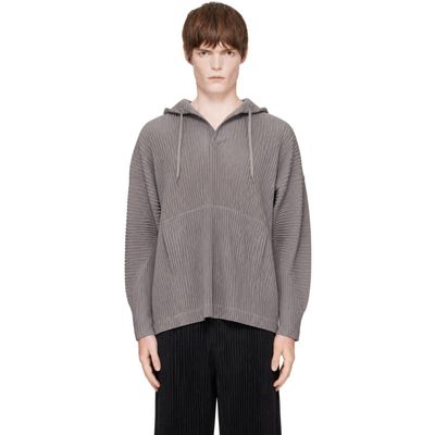 HOMME PLISSÉ ISSEY MIYAKE HOMME PLISSÉ ISSEY MIYAKE Gray Monthly Colors October Hoodie