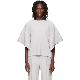 HOMME PLISSÉ ISSEY MIYAKE HOMME PLISSÉ ISSEY MIYAKE Gray Motion Blur Top