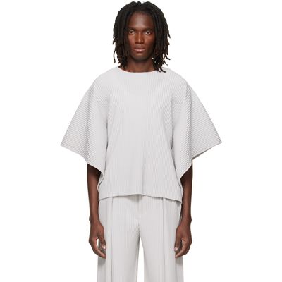 HOMME PLISSÉ ISSEY MIYAKE HOMME PLISSÉ ISSEY MIYAKE Gray Motion Blur Top