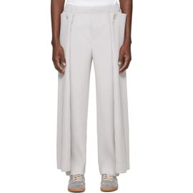 HOMME PLISSÉ ISSEY MIYAKE HOMME PLISSÉ ISSEY MIYAKE Gray Motion Blur Trousers