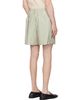 HOMME PLISSÉ ISSEY MIYAKE HOMME PLISSÉ ISSEY MIYAKE Green & Beige Stripe Jersey Shorts - 3