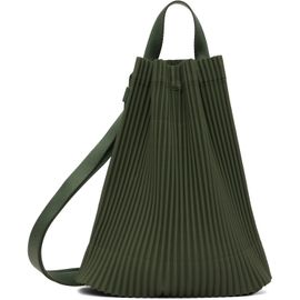 HOMME PLISSÉ ISSEY MIYAKE HOMME PLISSÉ ISSEY MIYAKE Green Drawstring Pleats Bag