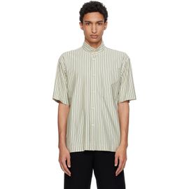 HOMME PLISSÉ ISSEY MIYAKE HOMME PLISSÉ ISSEY MIYAKE Green Stripe Jersey Shirt