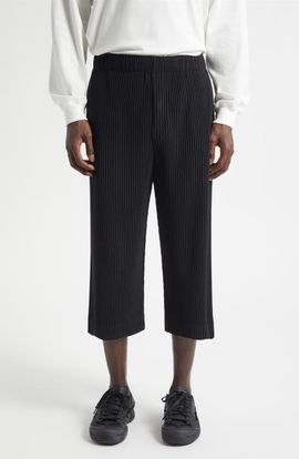 Homme Plissé Issey Miyake Homme Plissé Issey Miyake Monthly Colors May Pleated Crop Pants