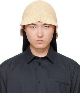 HOMME PLISSÉ ISSEY MIYAKE HOMME PLISSÉ ISSEY MIYAKE Off-White Crochet Hat