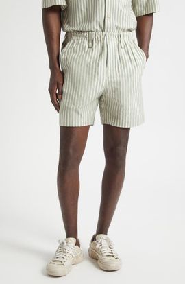 Homme Plissé Issey Miyake Homme Plissé Issey Miyake Stripe Cotton Dobby Shorts