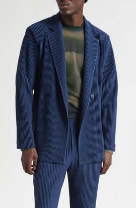 Homme Plissé Issey Miyake Homme Plissé Issey Miyake Tailored Pleats 1 Double Breasted Jacket